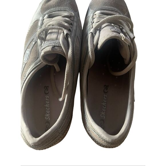 Skechers Womens Brown and Gold Lace Up Walking Athletic Sneakers Shoes Size 9.5 - Picture 11 of 12